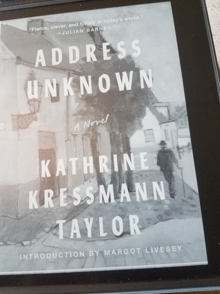 address unknown
katherine kressmann taylor
查無此人
二次大戰
大屠殺
猶太人